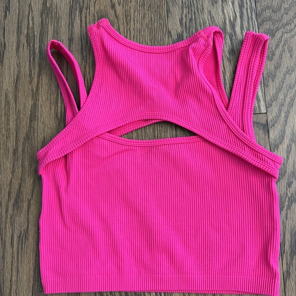 Garage Fuchsia Ribbed Tank Top - Picture 2 of 2